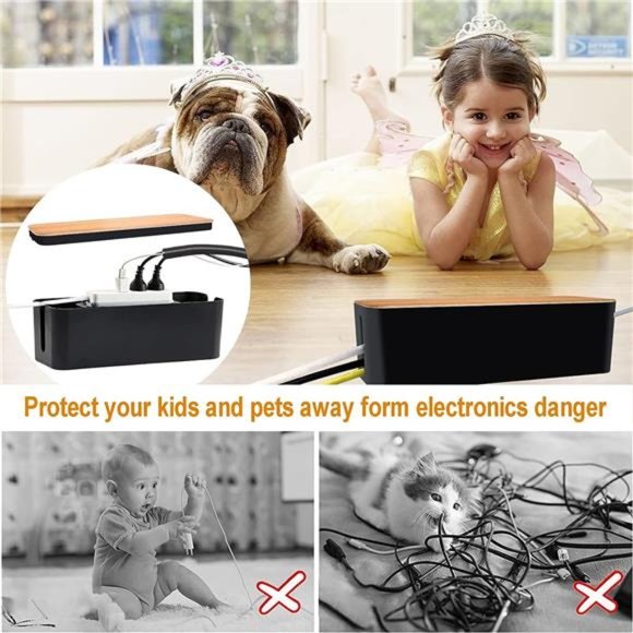 Cable Management Box 3 Pack with 141PCS Cable Management Kit for Power Strip - Picture 3 of 6